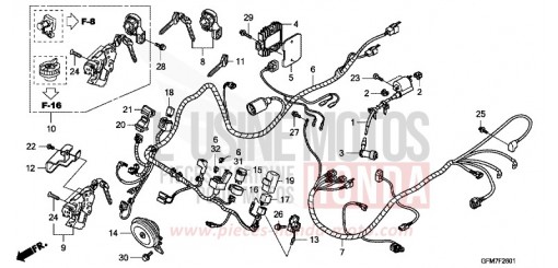 FAISCEAU DES FILS (NHX110WHA) NHX110WHA de 2010